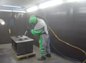 sandblasting room