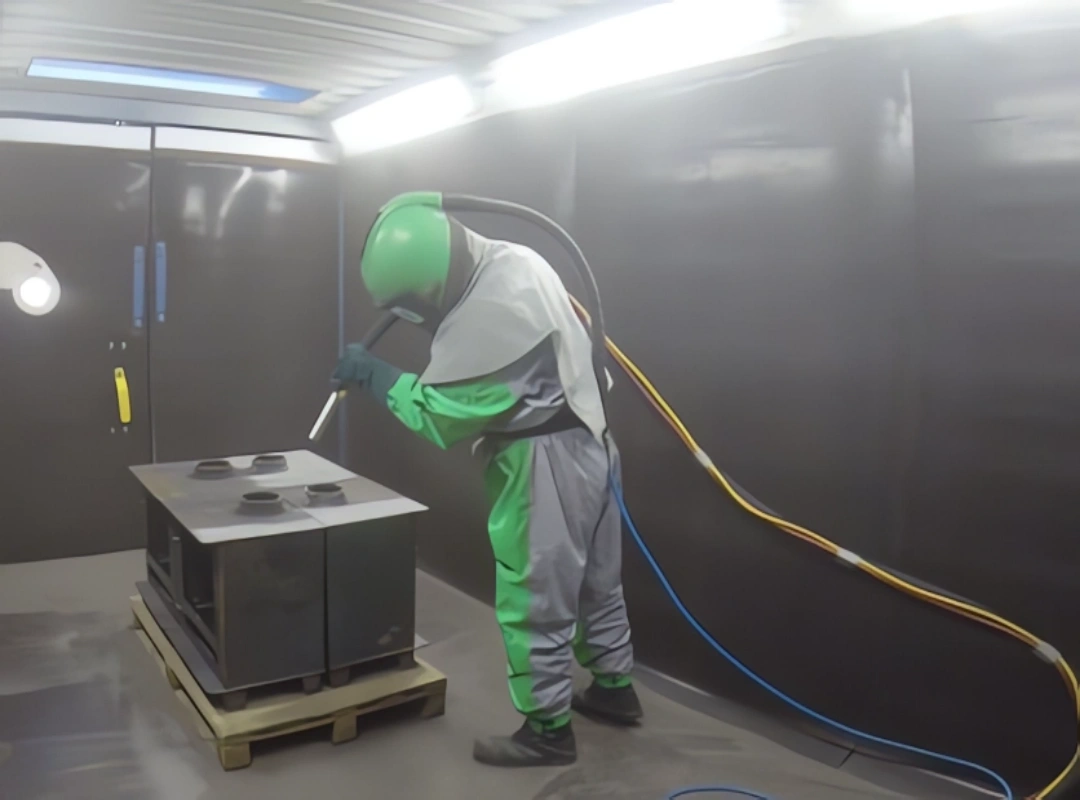 sandblasting room